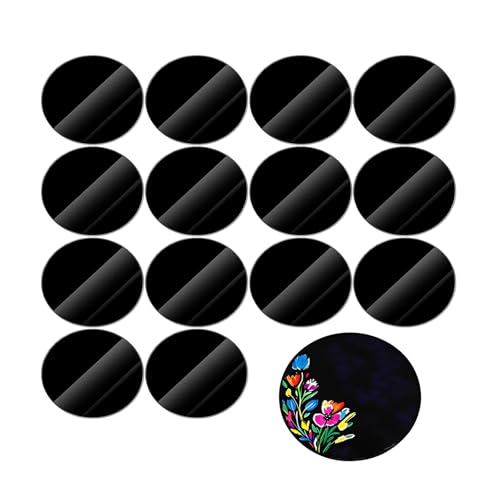 JMNHSOA 15 Stück Acrylplatte Schwarz,10cm Plastikplatte Acrylglas Kunststoffplatte,Rund Acrylscheiben für Weihnachtsschmuck Vinylmalerei Gravur,Hochzeit und DIY Handwerk. von JMNHSOA