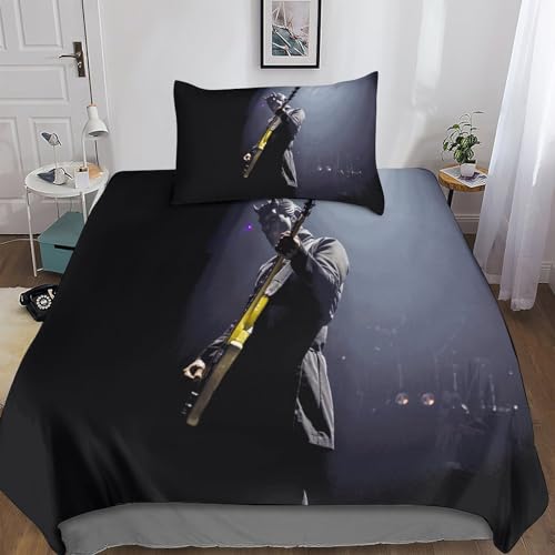 JMORCO Ghost B.C Weiche Und Angenehme Bettwäsche Single（135x200cm） Sänger Star Bettwäsche Set Für Mädchen 3D Druck Microfaser Bettbezug Und Kissenbezug,Reißverschluss von JMORCO