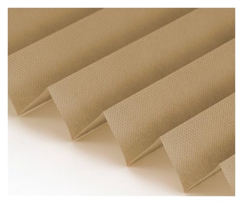Plissee Zum Kleben Innenrahmen Selbstklebende Plissees in 5 Größen for Badezimmer und Balkon, halbverdunkelnde Fenstervorhänge for Schlafzimmer, Wohnzimmer, Balkon(Half blackout coffee,90cm X 150cm) von JMORCO
