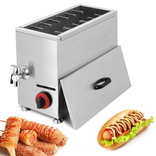 Corn Dog Fryer 21L Commercial Cheese Hot Dog Sticks Maker Machine Cheese Hot Dogs Sticks Frying Machine for Restaurant, Store, Home von JMOUZHG