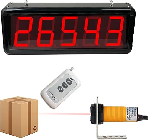JMOUZHG Produktionslinienzähler mit Infrarot-Durchstrahlsonde, zählt bis zu 99999, Power-Off-Memory-Funktion, geeignet für Fabriken und Werkstätten von JMOUZHG