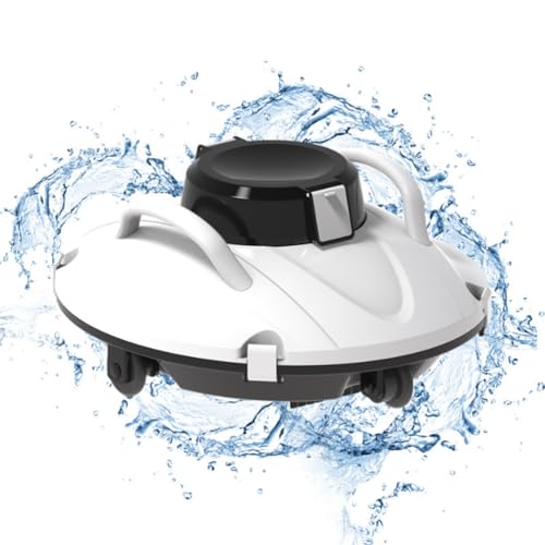Kabelloser Pool-Roboter, automatischer Staubsauger mit Selbstparktechnik für ober- und im Boden befindliche Pools, langanhaltende 120 Min von JMOUZHG