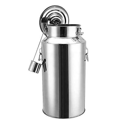 JMOZHCD Edelstahl-Milcheimer, Fermenter, versiegeltes Trommelölfass aus Edelstahl, robuster Milchkrug, kann Flüssigkeitsbehälter für Zuhause oder Gewerbe aufbewahren, 64 l (22L(30x30cm)) von JMOZHCD