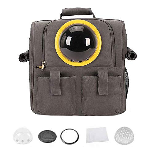 JMOZHCD Haustier-Raumkapsel, Haustierkäfig, Hund, Katze, Reisetasche für Katzen und Welpen, tragbare Haustiertasche, Rucksack, Raumkapsel-Einkaufstasche, Rucksack (Yellow Package B) von JMOZHCD