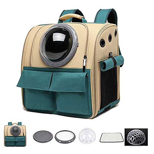 JMOZHCD Haustier-Raumkapsel-Haustier-Rucksack, Katze, Hund, Welpe, Reisen, Wandern, Camping, Haustier-Rucksack, Raumkapsel-Design, weiche Seitenhandtasche () von JMOZHCD
