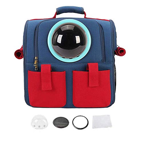 JMOZHCD Haustier-Raumkapsel-Reisetasche für Katzen, Hunde, Kätzchen oder Welpen, tragbarer Reise-Haustierbeutel-Rucksack, Raumkapsel-Tragerucksack (Blue Package A) von JMOZHCD