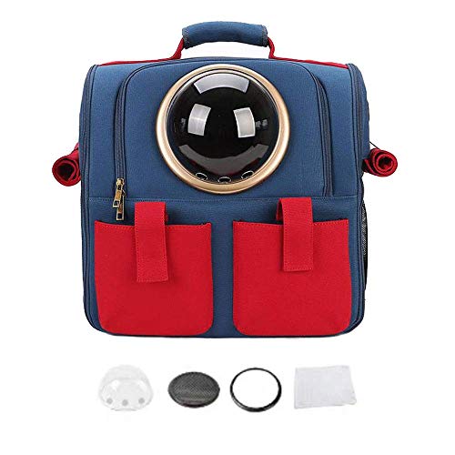 JMOZHCD Haustier-Raumkapsel-Reisetasche für Katzen, Hunde, Kätzchen oder Welpen, tragbarer Reise-Haustierbeutel-Rucksack, Raumkapsel-Tragerucksack (Gold Package A) von JMOZHCD