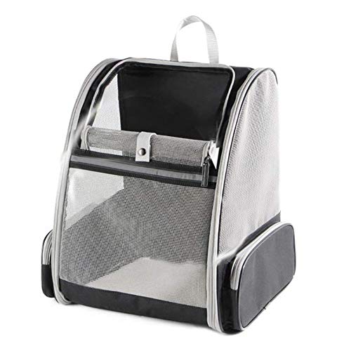 JMOZHCD Haustier-Rucksack, Netz-Katzentasche mit abschließbarem Sicherheitsreißverschluss, tragbar, faltbar, für Hunde und Katzen (Black) von JMOZHCD
