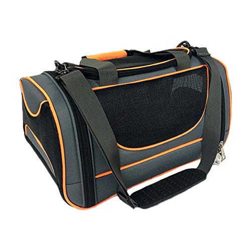 JMOZHCD Haustierkapsel-Reisetasche, geeignet für Katzen und Welpen, tragbare Haustiertasche, Handtasche, atmungsaktive Kapsel, geeignet zum Mitnehmen in die Tierklinik (Orange Medium) von JMOZHCD