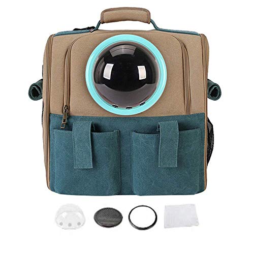 JMOZHCD Pet Space Capsule Haustier-Rucksack für Hunde, Katzen, Welpen, Kaninchen, tragbarer Reise-Haustier-Rucksack, Handtasche im Raumkapsel-Design (Blue Package A) von JMOZHCD
