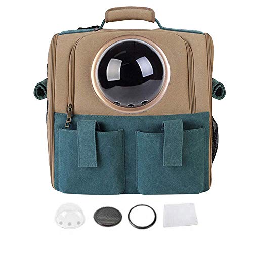 JMOZHCD Pet Space Capsule Haustier-Rucksack für Hunde, Katzen, Welpen, Kaninchen, tragbarer Reise-Haustier-Rucksack, Handtasche im Raumkapsel-Design (Gold Package A) von JMOZHCD