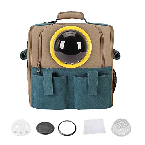 JMOZHCD Pet Space Capsule Haustier-Rucksack für Hunde, Katzen, Welpen, Kaninchen, tragbarer Reise-Haustier-Rucksack, Handtasche im Raumkapsel-Design (Yellow Package B) von JMOZHCD
