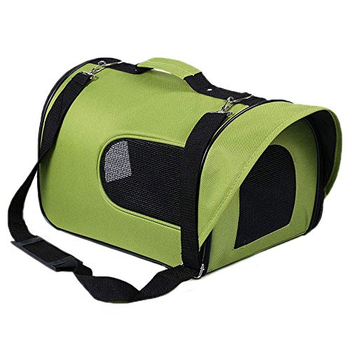 JMOZHCD Pet Space Capsule Haustiertasche, tragbar, faltbar, Handtasche, Netzgewebe, atmungsaktiv, geeignet für Hunde und Katzen, Reisen, tragbar, geeignet für den Außenbereich (Green Large) von JMOZHCD