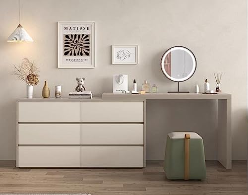 JMOZHCD Schminktisch, moderner minimalistischer Aufbewahrungsschrank, integrierter hochwertiger Bettschrank, Schlafzimmer-Schminktisch (A 140cm) von JMOZHCD