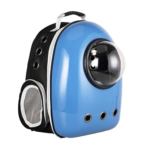 JMOZHCD Tragbare Katzentasche, Raumkapsel, Haustier-Rucksack, Katzen-Hunde-Rucksack, Welpen-Handtasche, geeignet für Outdoor-Reisen (Blue) von JMOZHCD