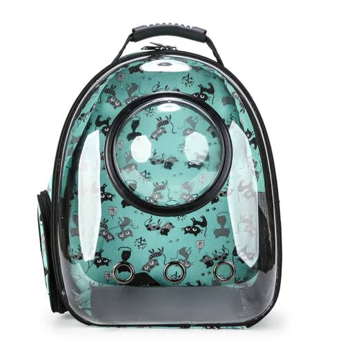 JMOZHCD Transparente, Bedruckte Katzentasche, Haustier-Ausflugstasche, tragbare, atmungsaktive Hunderucksack-Handtasche, geeignet für Outdoor-Reisen (Kitten Grey) von JMOZHCD