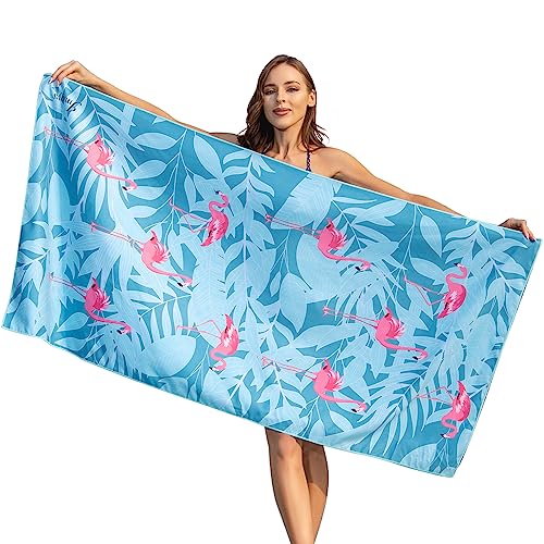 JMQYS Microfaser Handtücher Strandtuch Badetuch XXL 160x80cm, Sandfrei, Leichte Schnelltrocknend Mikrofaser Handtuch Strandhandtuch für Damen Herren Mädchen, perfekt für Strand Reise Sport Sauna Yoga von JMQYS