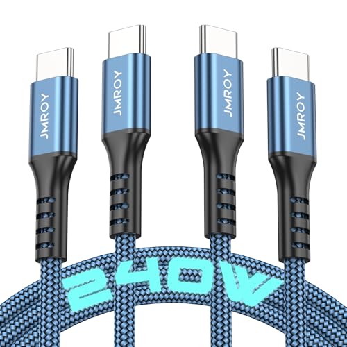 USB C auf USB C Kabel, 240W Schnellladung USB C Ladekabel [2M 2Pack] PD 5A QC 4.0 100W für Apple iPhone 15 Pro Macbook Pro,iPad Pro, Samsung Galaxy S23/S22/S21 von JMROY