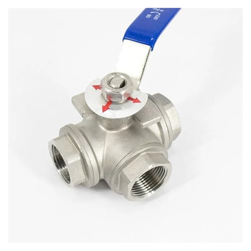 JMRTQMEC 1/2 "3/4" 1 "2" Edelstahl 304 Gewinde DREI 3 DREI Weg Ball T-typ L-typ DN15 DN20 DN25 DN32 DN40 DN50(L Type,0.5 Inch) von JMRTQMEC