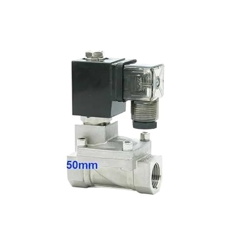 JMRTQMEC 2-Wege-Niederdruck-Pneumatik-Vorsteuermagnetventil SPX-50 aus Edelstahl, Anschluss G2 Zoll, 0,5–7 bar, Öffnung 50 mm, D14511-Spule(AC110V) von JMRTQMEC