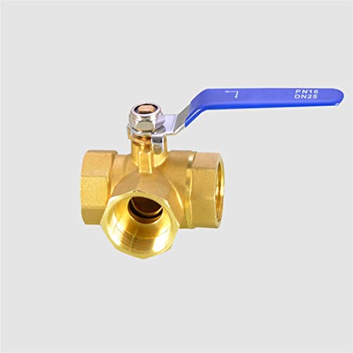 JMRTQMEC BSP Innengewinde Messing Vollanschluss T-Anschluss L-Anschluss 3-Wege-Kugelhahn-Anschlussadapter for Wasser, Öl, Luft, Gas, 1 Stück(L-Type,0.75 Inch) von JMRTQMEC