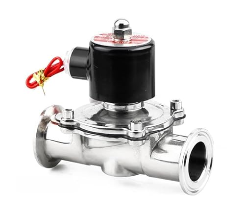 JMRTQMEC DC24V AC220V DN15/20/25/32/40/50 1,5 "2" 2,5 "Tri Clamp SUS304 Edelstahl Magnetventil Homebrew(Dn20dc24v,NON-POLISHED-SUS304) von JMRTQMEC