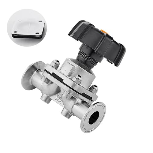JMRTQMEC Passend for Rohraußendurchmesser 12,7 mm – 51 mm x 1,5 Zoll 2 Zoll Tri-Clamp-Membran aus Edelstahl SUS 316L for Brauen von selbstgebrautem Bier.(Split Diaphragm,12.7mm OD K25mm) von JMRTQMEC