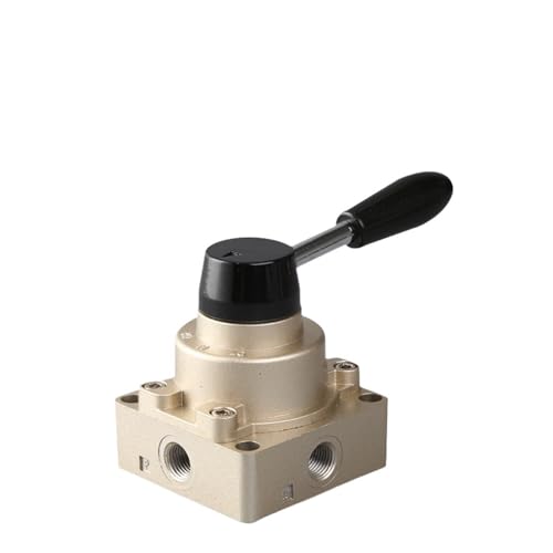 JMRTQMEC Pneumatisches DREI-Positionen-Vier-Wege-Handdrehventil HV-02/03/04 Manueller 4HV310-10-Schalter Dynamische Umkehr Manuelle Gassteuerung(HV 02) von JMRTQMEC
