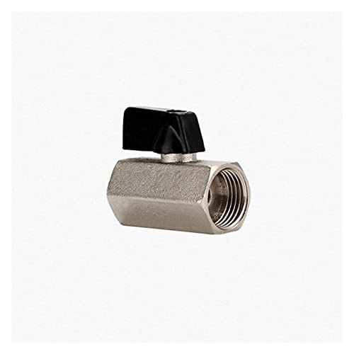 JMRTQMEC Ventil 1/8" 1/4" 3/8" 1/2" BSP Innengewinde Zweiwege-Mini-Kugelhahn aus Messing for Wasser, Öl, Luft(1/8 Inch) von JMRTQMEC