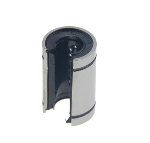 JMRTQMEC Linearkugellager mit Flansch, 4 Stück, 10 mm, Linearlager, offener Typ, CNC-Linearbuchse, Aluminium, Chromstahl, Grau von JMRTQMEC
