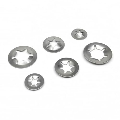 M2 bis M12 Externer Sicherungsring Selbstsichernder Halteclip Aufsteckbare Wellenlager-Schnappscheibe 65mn Stahl 304 Edelstahl-25 Stück M10x20-304 Edelstahl von JMSDP