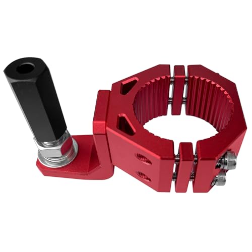 JMSMSH UTV Flaggenhalterungs-Set, LED-Lichtpeitschen-Halterungs-Kit (rot), 360° drehbare Aluminium-Rollover-Stangenklemme, passt perfekt in 4,4 cm 5,1 cm Überrollkäfig, Auto mit Fahnenmasthalterung von JMSMSH