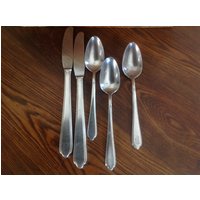Antike B Monogrammiert Silberplatte Besteck - Holmes Und Edwards Ehrengast Muster 5 Stück von JMSquaredVintage