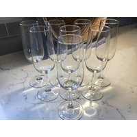 Vintage Kristall Champagner Flöten - Set Von 8 Antike Champagnergläser Toasting Gläser von JMSquaredVintage