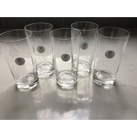 Vintage Kristall Kleine Hi-Ball Oder Saft Gläser - Zweisel Cristallerie Schott Wassergläser Schneeflockengläser. Cocktailgläser von JMSquaredVintage