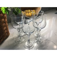 Vintage Kristall Weingläser Oder Wasserkelche - Set Von 6 Cristal D'arques-Durand Antike Kelche von JMSquaredVintage
