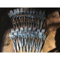 Vintage Mid-Century Gabeln - 40Er Set Antikes Besteck Restaurant von JMSquaredVintage