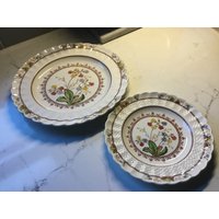 Vintage Spode Copeland Speise- Und Salatteller - Kuhlip Muster Antiker 40Er Jahre Teller Rüschenrand von JMSquaredVintage