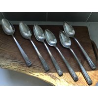 Vintage Versilberte Teelöffel - 5Er Set Community Milady Besteck Löffel Antike von JMSquaredVintage