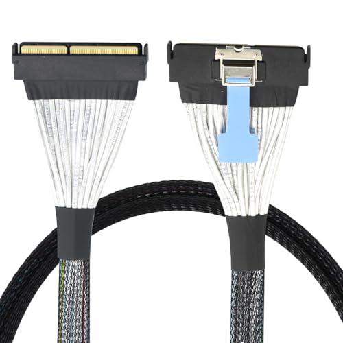 JMT 32GT/s Slimline SAS MCIO 5.0 124P 16X auf MCIO 5.0 124P Server Verlängerungskabel Datenübertragungskabel (50 cm) von JMT