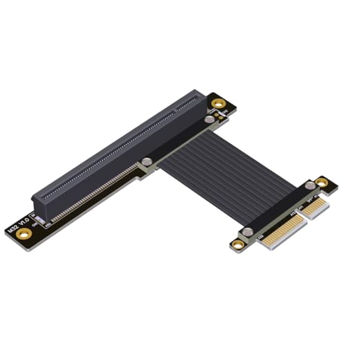 JMT 64G/BPS PCI-E4.0 x4 auf x16 Verlängerungskabel GEN4 Lenkverlängerung 1U unterstützt RTX3090 RX6800xt GPU (M2S-M32, 25 cm) von JMT