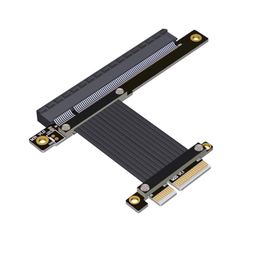 JMT 64G/bps PCI-E4.0 x4 auf x16 Verlängerungskabel GEN4 Lenkverlängerung 1U unterstützt RTX3090 RX6800xt GPU (M2S-M31,15CM) von JMT