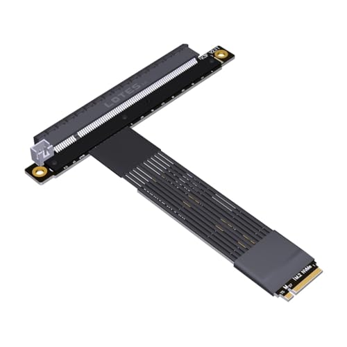 JMT ADT-K43SF M.2 NGFF auf PCIe 5.0 x16 Verlängerungskabel, 128 Gbit/s, kompatibel mit NVMe STX Motherboard-Grafikkarte (K43SF-BK-5.0, 15 cm) von JMT