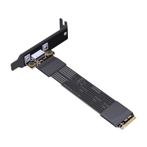 JMT ADT-K49SA-BK PCIe4.0 x4 M.2 NVMe auf OcuLink SFF-8611/8612 Adapter, 64 Gbit/s Grafikkarte, externes Verlängerungskabel (K49SA-BK-01,15 cm) von JMT