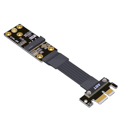 JMT ADT-M15JF PCIe 4.0 x1 auf M.2 WLAN-Riser-Kabel, 16G/BPS für NGFF Key-E Wire-Less Card Motherboard M.2 Wi-Fi Slot Adapter (M15JF, 15 cm) von JMT