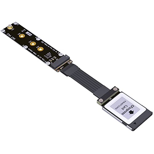 JMT CFexpress Typ B auf M.2 NVMe 2280 Key-M SSD PCIe 4.0 Verlängerungskabel CFe Konverter kompatibel mit Canon R5 Nikon Z6Z7 Xbox Speicherkartenadapter (25 cm, R94ST) von JMT