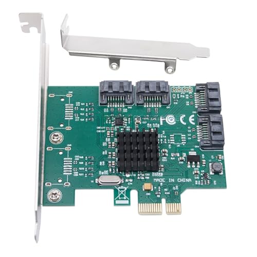 JMT Erweiterungskarte SATA3.0 auf PCI-E x1 mit 4 Anschlüssen, 5 Gbit/s, Solid State IPFS Adapterplatine für Desktop JMT Erweiterungskarte SATA3.0 auf PCI-E x1 mit 4 Anschlüssen, 5 Gbit/s, Solid State IPFS Adapterplatine für Desktop von JMT
