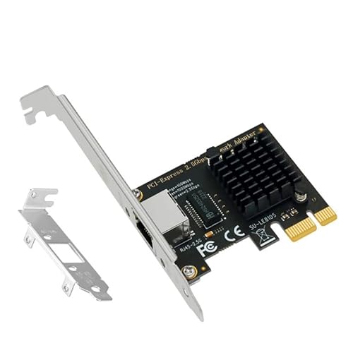 JMT Interne PCIE-Karte 2500 Mbps Gigabit-Netzwerkkarte 100/1000/2500 Mbps RTL8125/I225V RJ45 Netzwerkkarte PCI-E 2,5G Netzwerkadapter (LE8105) von JMT