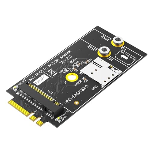 JMT M.2 Key B auf M.2 NGFF A+E Adapter mit Nano-SIM-Kartensteckplatz für 3G/4G/5G-Modul, unterstützt USB 2.0/PCI-E Bus-Schnittstelle JMT M.2 Key B auf M.2 NGFF A+E Adapter mit Nano-SIM-Kartensteckplatz für 3G/4G/5G-Modul, unterstützt USB 2.0/PCI-E Bus-Schnittstelle von JMT