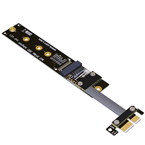 JMT M.2 M Key NVMe SSD auf PCI-e PCIe x1 Adapter Riser-Karte PCIe 4x auf 1x Verlängerungskabel Flexibles Flachkabel PCI Express 1x Gen3.0 R14SF (15cm) von JMT